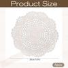 6 Pcs 8 Inch Beige Crochet Doilies, Round Cotton Lace Handmade Placemats & Coasters for Rustic Table Decor, Kitchen Dining Wedding Party