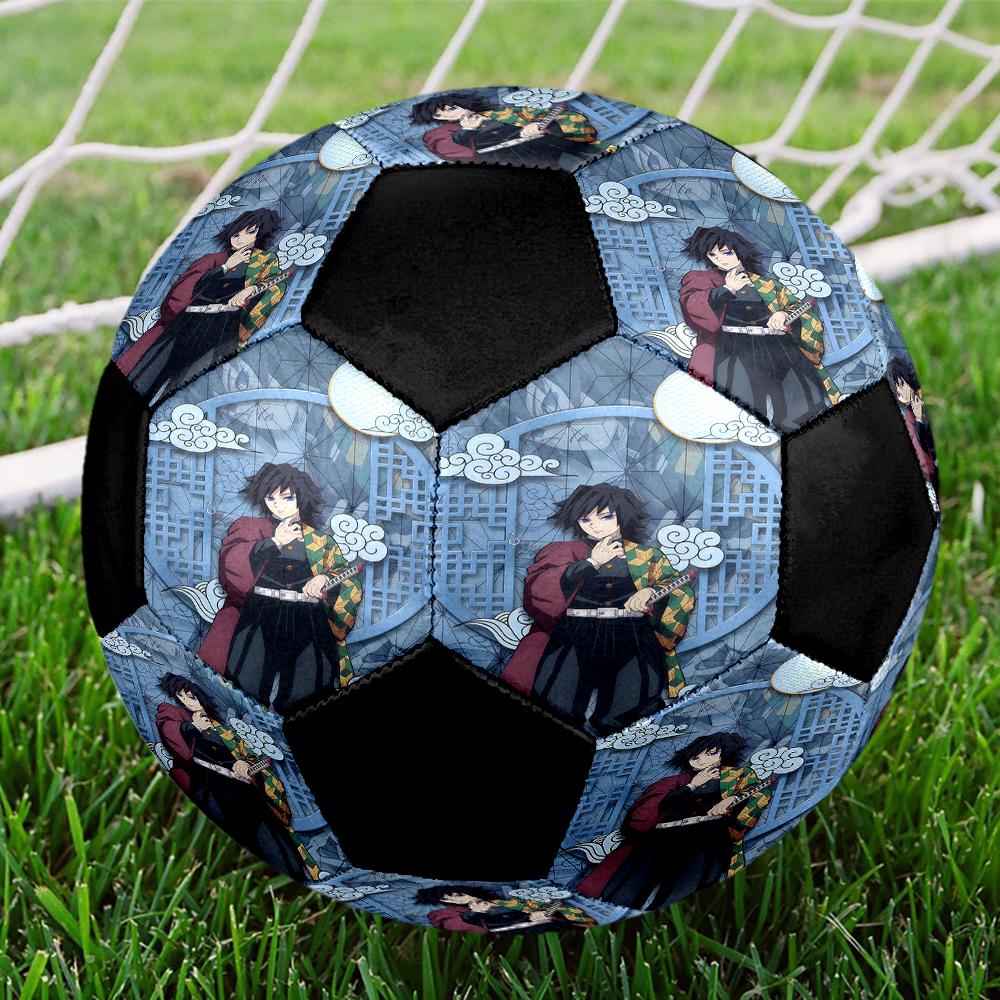 1pc Demon Slayer Kimetsu no Yaiba Football Soccer Ball Size 5 Indoor Soccer Ball Fashion Colorful  Backyard Game -Great For Sports Fans Gift HE9