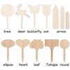 Shapes Nursery Pots Plant Markers Planting Tags Garden Wooden Labels Bamboo Crafts Bonsai Ornament