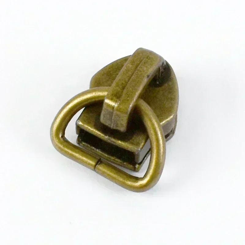 Meetee 5-20 шт. 5# Слайдер для нейлоновых молний, головка молнии из цинкового сплава, декор, бронзовый пуллер для молний, аксессуары для шитья куртки, пальто