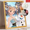 Disney Pearl Painting Anna and Her Best Friend Olaf DIY Pearl Painting Gem Art Pearl Dot Painting Picture Crafts Adult Beginner Gifts Home Decor