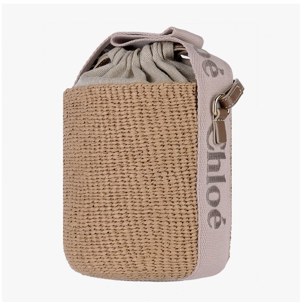 Chloe Woody Small Basket Bucket Shoulder Bag Chc23as381l18