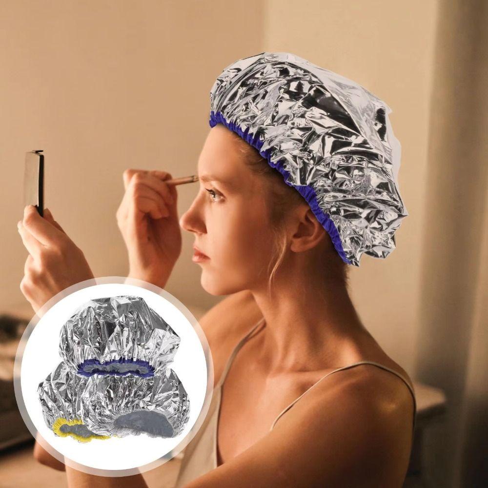 Reusable Tin Foil Hair Processing Caps Waterproof Shower Cap for Women Hair Salon Tool
