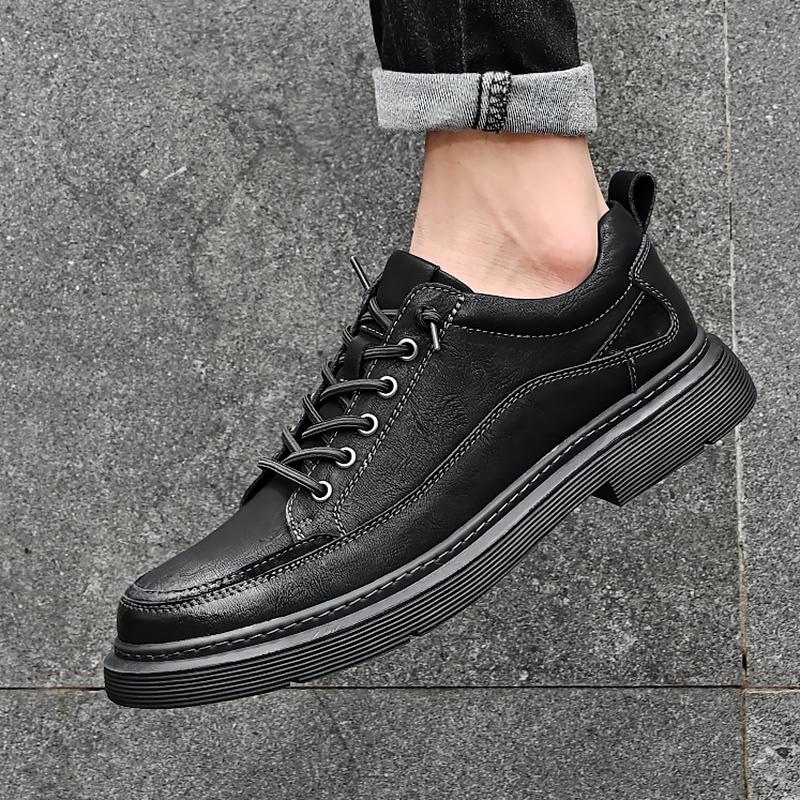 Итальянская модельерская мужская обувь. Деловая повседневная обувь. Мужская формальная мужская высококачественная уличная водонепроницаемая рабочая обувь в британском стиле.