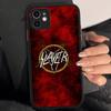 Чехол для телефона S-Slayers Band для IPhone 16 15 14 13 12 11 Pro Max Plus X XS MAX Черный Матовый Чехлы для Телефона
