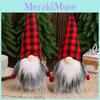 Christmas Gnome Plush Figure With Red Black Checkered Fabric For Holiday Decor