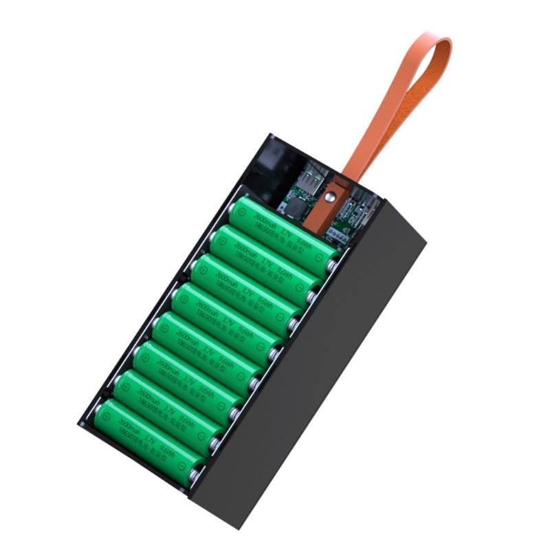 Съемный корпус для аккумулятора Power Bank Case 32x18650 Чехол для аккумулятора Не нужно сваривать Быстрые зарядные устройства Внешний корпус со светодиодной подсветкой