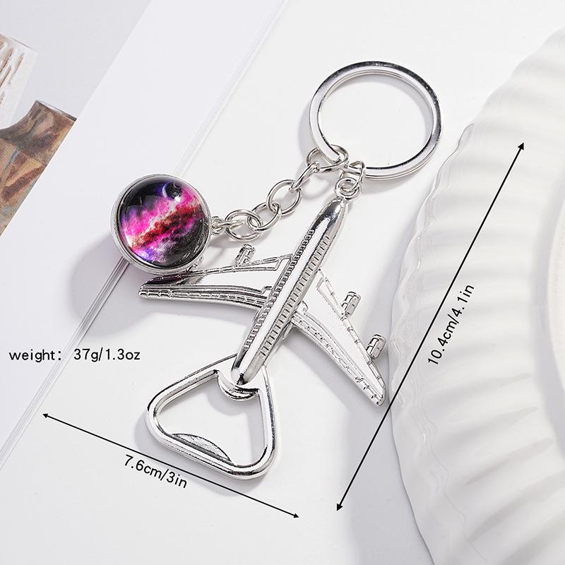 Креативный брелок-открывалка для бутылок в виде самолета – металлический брелок-аксессуар