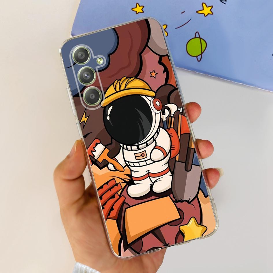 Чехол для Samsung Galaxy A54 A546B SM-A546B Милый Астронавт Прозрачный Силиконовый Мягкий Чехол для Телефона Для Samsung A54 5G A 54 GalaxyA54 Capa