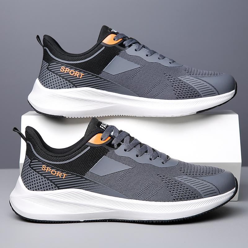 Мужские кроссовки для бега, легкая спортивная обувь, дышащая сетчатая повседневная спортивная обувь, нескользящая уличная мужская обувь, прочная.