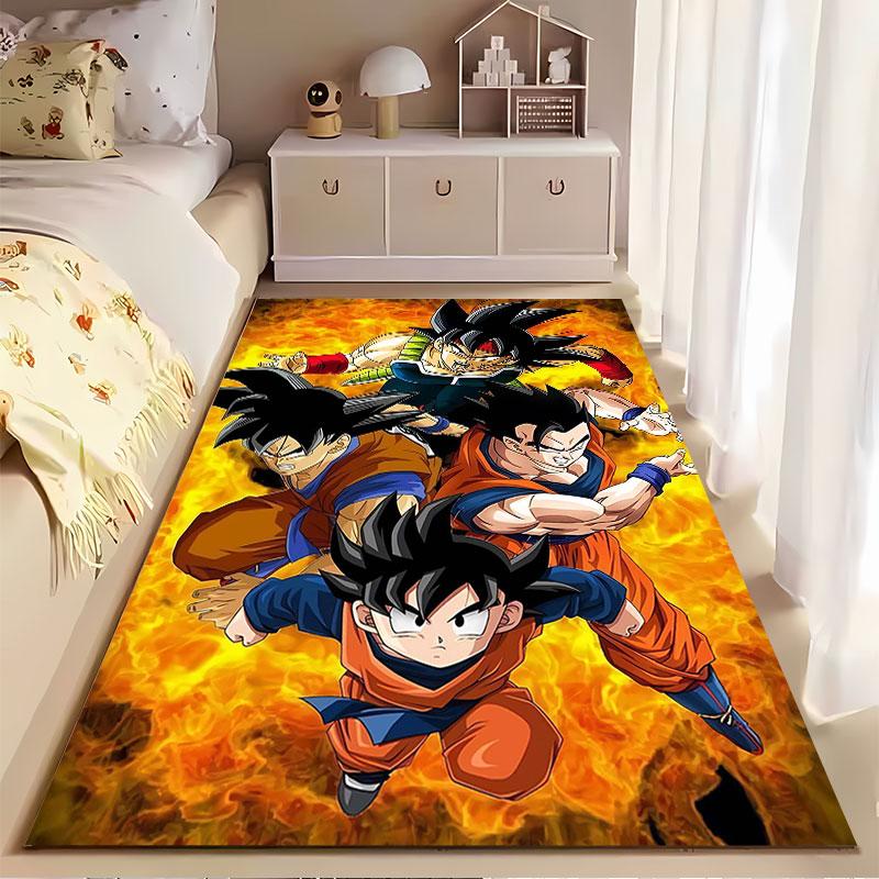 Dynamic Anime Hero Design Carpet suitable as a non-slip mat for the living room or bedroom sofa