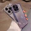 Diamond-inlaid Plating Flash Powder Rhinestone 16 Suitable for IPhone 15pro Mobile Phone Case Apple 13 Full-inclusive Protective Case