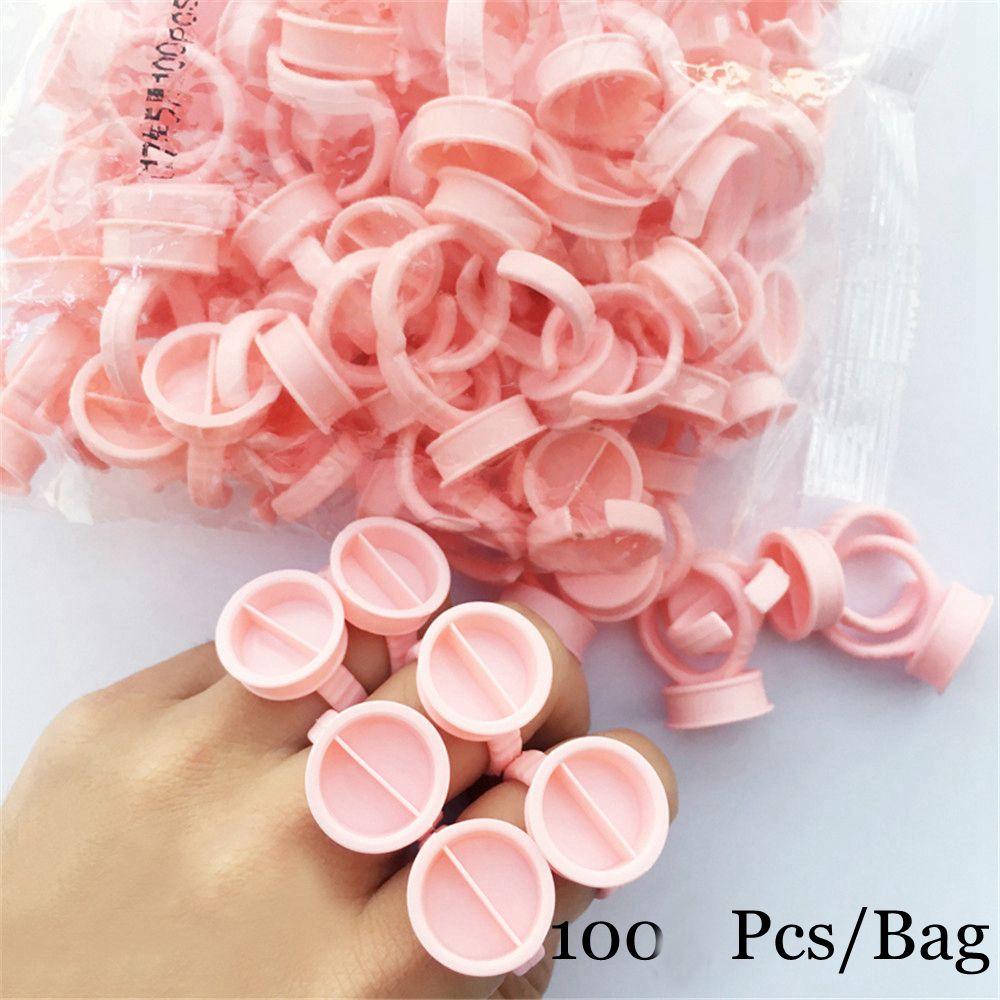 100/200 шт. Новые одноразовые контейнеры для макияжа, пигмента, чернил, клея, ресниц, палетки, кольца для татуировок