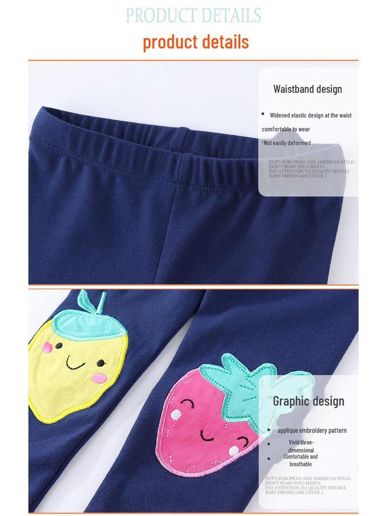 2026 Стильные весенне-осенние леггинсы для девочек | Модные длинные штаны для верхней одежды