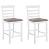 VidaXL Set of 2 Bar Stools, Pub Seat, Bistro Chair, Dining Room Kitchen Living Room Home Interior Furniture, 241702
