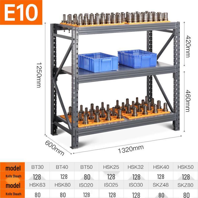 CNC Tool Management Rack with BT40/BT50 Spindle and HSK Tool Holders