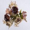 33cm Artificial Peony Flower 6 Heads Artificial Peony Flower Bouquet Wedding Decoration Home Garden Flower Bouquet Decoration