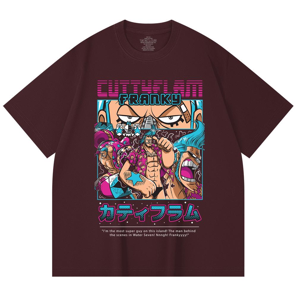 230 Gsm 100% Cotton One Piece V18 Franky Print Unisex Heavy Cotton T Shirt