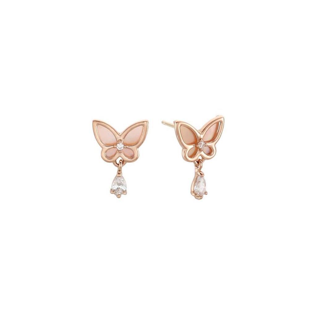 LLOYD Mother-of-pearl Butterfly 14K Gold Earrings LPSH4027G