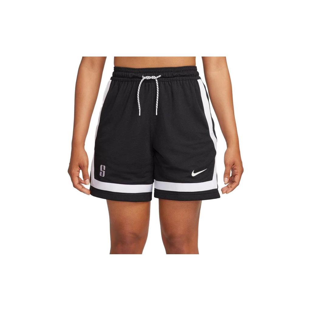 Nike Свободные спортивные шорты с широкими штанинами и логотипом на завязках, женские плавки, черные FB8425010