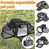 Большая сумка-переноска для домашних животных, портативная расширяемая дорожная клетка для собак, кошек, щенков, сумки для переноски