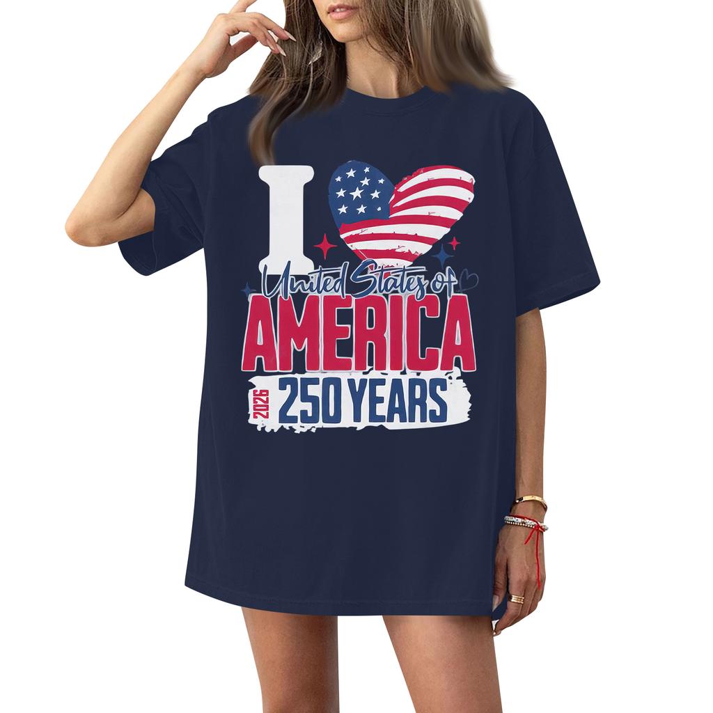 Женская футболка с круглым вырезом и короткими рукавами с принтом