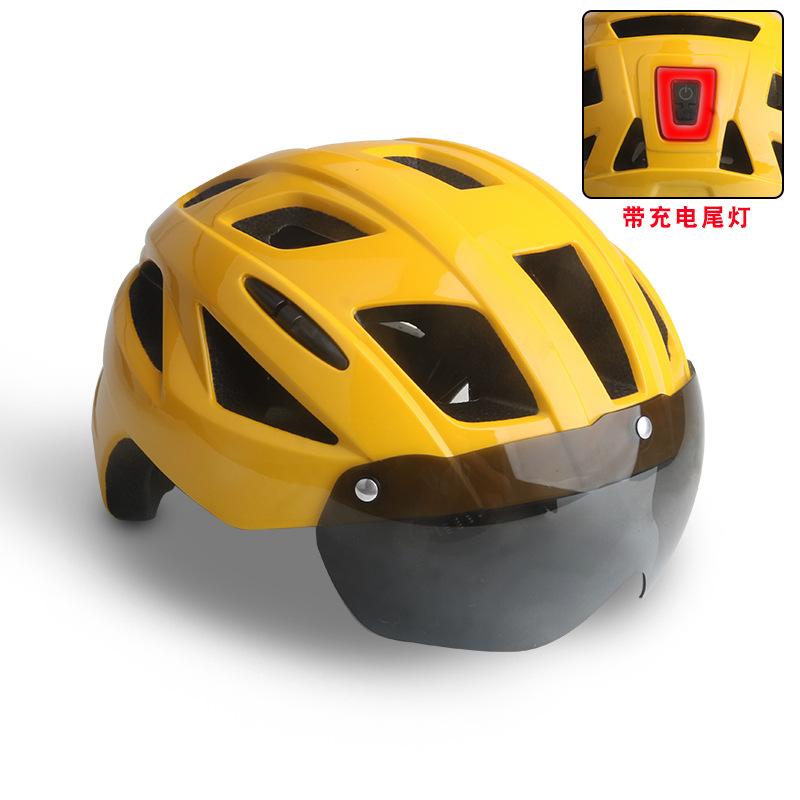 Road Bicycle Helmet Magnetic Goggles Cycling Helmet Bicycle Helmet Men and Women Road Bicycle Mountain Bike Helmet