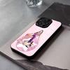 Чехол для телефона E-Emilia M-Mernes Singer для IPhone 17 Air 16 E Pro Max 15 14 13 Mini 12 Pro 11 Max Plus Черная стеклянная крышка