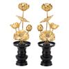 Buddhist Altar Shop Takita Shoten Everlasting Flower with Flower Stand 4 Cm Total Height Buddhist Altar Made In Japan Certificate Included (pair)