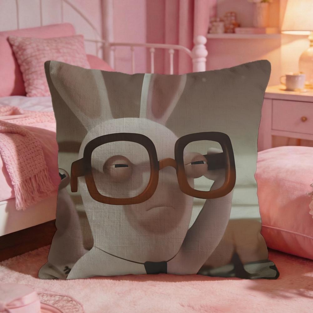 Rabbids IInvasions Anime Cushion Cover Premium Comfort Reversible Pillow Cove Two In One Design For Any Room Car Interior