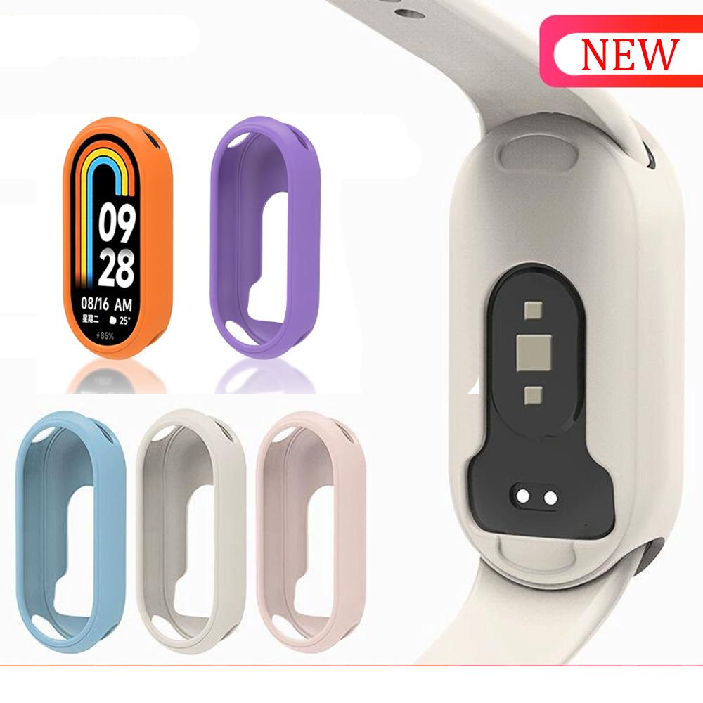 Чехол для Xiaomi mi band 8 9 Кейс miband 8 Аксессуары для ремешка мягкий силикон Защитная пленка для экрана браслет mi band 8 9 NFC