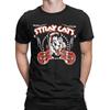 Stray Cats Band Мужская футболка Модная футболка с коротким рукавом и круглым вырезом 100% хлопок Идея для подарка Одежда