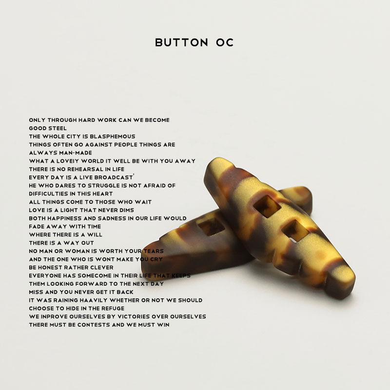 5 шт. пуговиц из смолы в форме ромба с двумя ушками, двусторонние пуговицы для шерстяной шубы, декоративные пуговицы для женской куртки, тренча