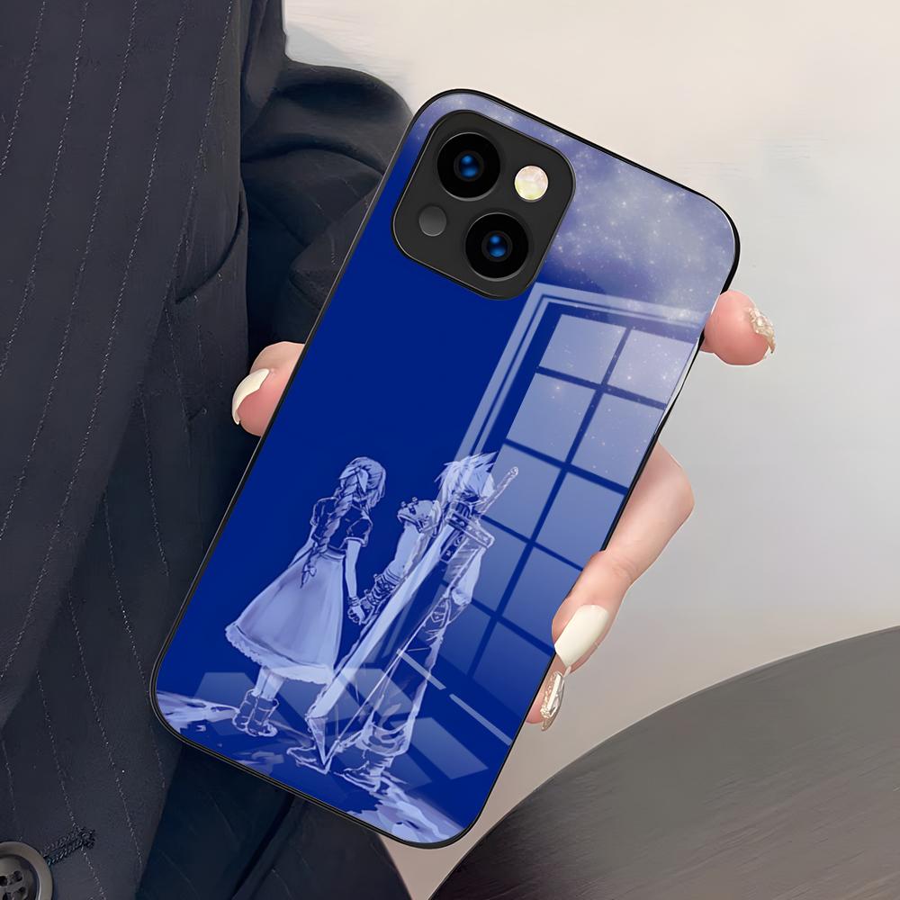 Чехол для телефона F-Final F-Fantasy для iPhone 17 Pro Max 15 Pro 16 14 Plus 12 13 Mini 11 Pro Ударопрочная стеклянная крышка