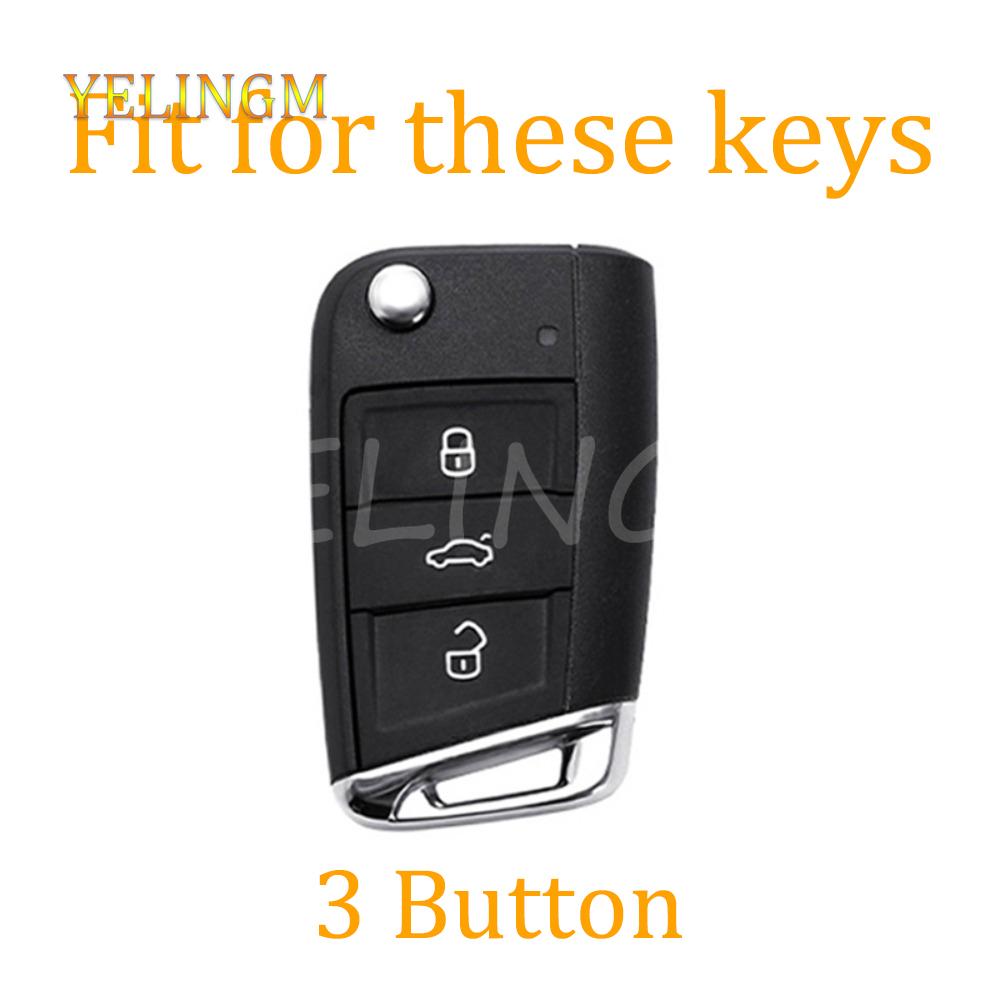 ТПУ Чехол для ключа автомобиля Volkswagen Vw Golf 7 Gti Mk7 R Touran Skoda Octavia 3 Superb Karoq Kodiaq Seat Leon Mk3 Ateca
