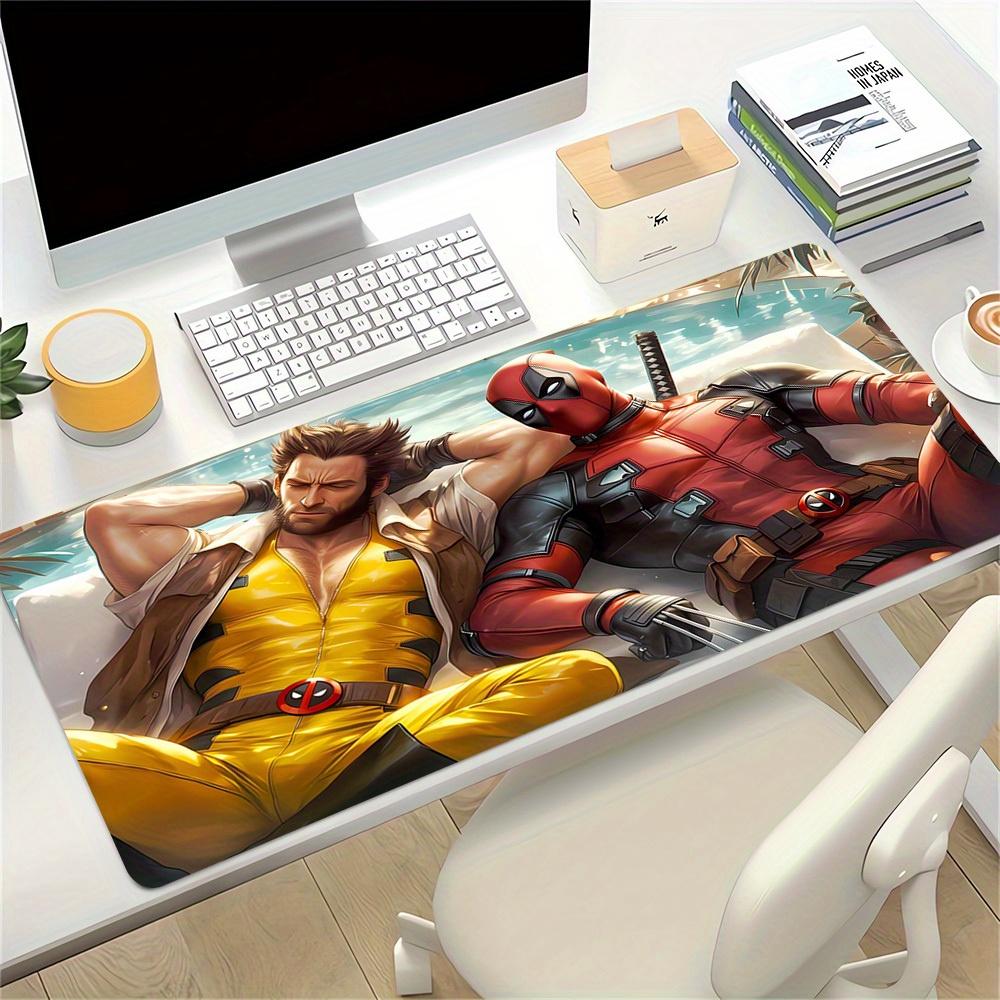 Large Multi-Size Non-Slip Rubber Base Deadpool, Wolverine, Friendship Mouse Pad, Stitched Edges Keyboard Desk Mat for School, Office, Home,