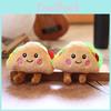 Plush Taco Bread Doll Keychain Bag Charm With Pp Cotton Fill For Kids Gift