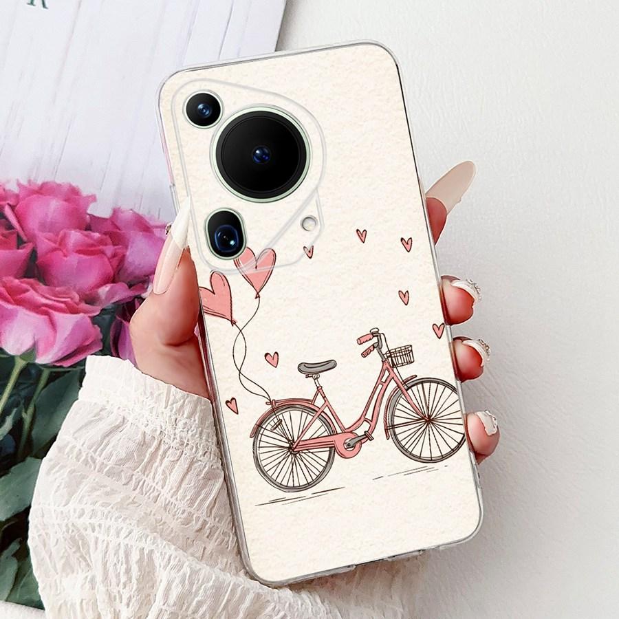 For Huawei Pura 70 Ultra Case Cute Cat Flower Soft Silicone Funda for Huawei Pura70 Pura 70 Pro+ Shockproof Cover Capa