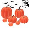 Halloween Typical Pumpkins Decoration Soft Huggabl  Festival Table Decor 7pcs Different Sizes Realistic Fall Pumpkins Ornaments