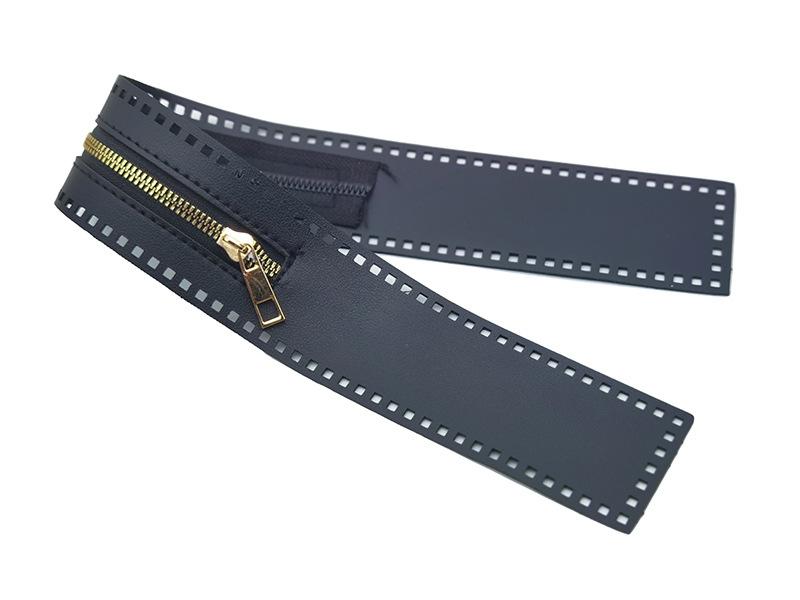 Ремешок из ПУ длиной 55 см, молнии закрытого типа с автоматической блокировкой, металлическая молния золотого цвета, аксессуары для сумок для DIY
