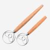Dough Mixer Stainless Steel Dough Whisk with Wooden Handle Easy-to-clean Bread Whisk for Home Kitchen