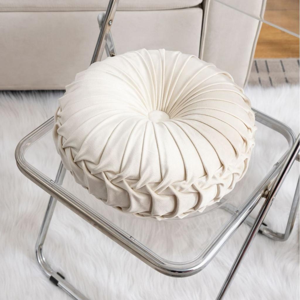 Nordic Ins Pumpkin Pillow Round Pillow Pink Seat Cushion Waist Pillow Living Room Sofa Homestay Decoration Wheels PuTuan