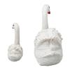 2pcs White Resin Swan Ornaments Small Cake Topper Set Swan Couple Figurines  Living Room Decor