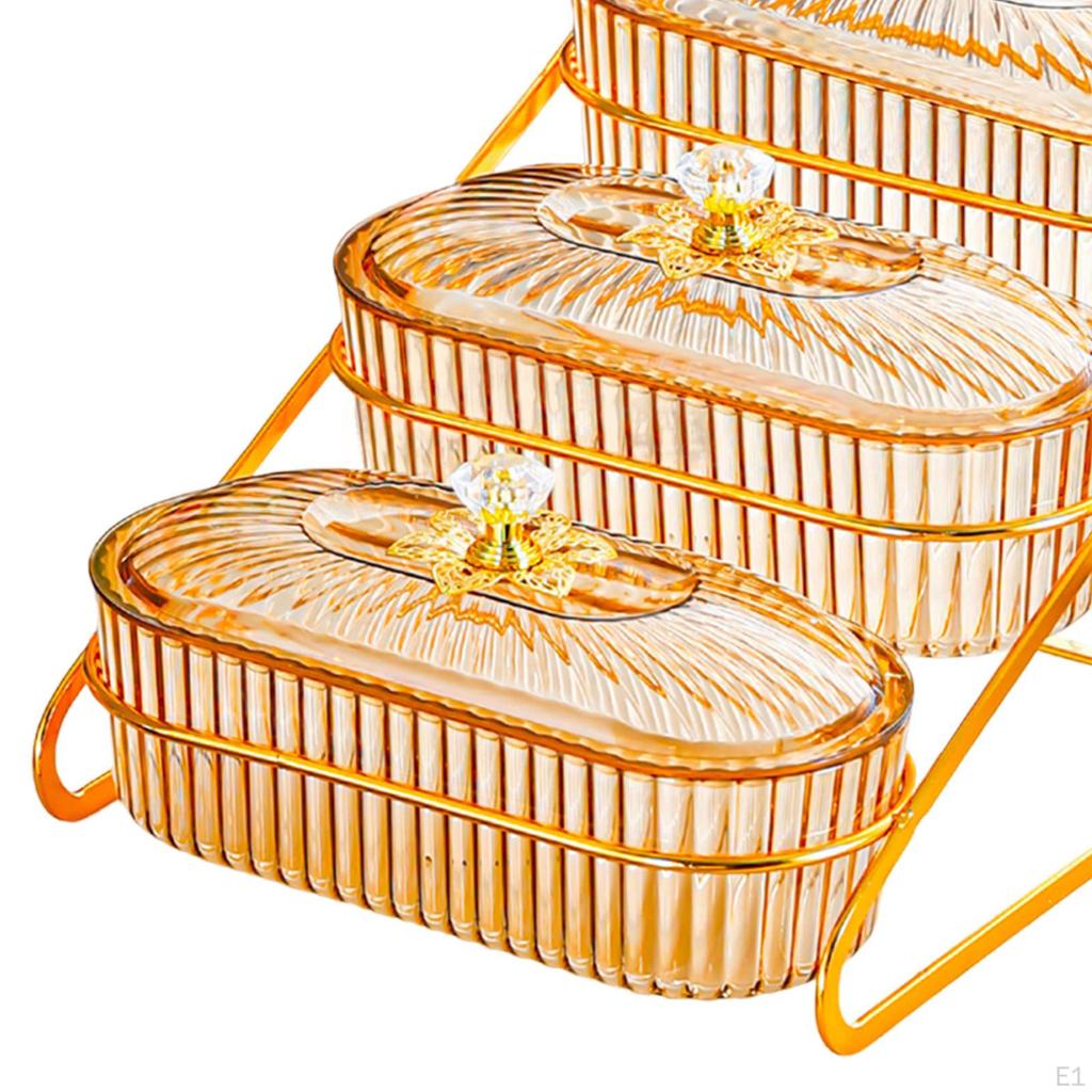 Украшение из сушеной коробки, 3 яруса, для хранения подарков, универсальные овощи, поднос для завтрака, держатель для закусок на праздник