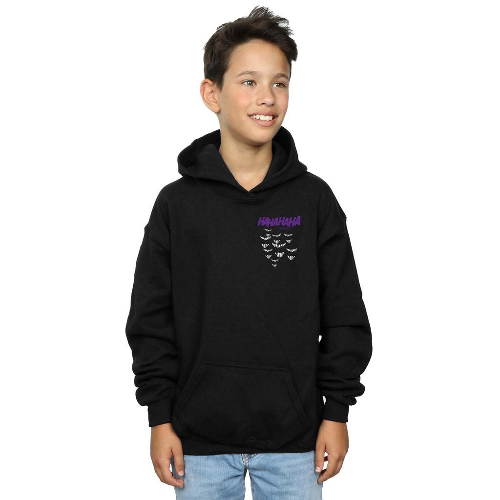 DC Comics Boys Batman Joker Smile Breast Print Hoodie