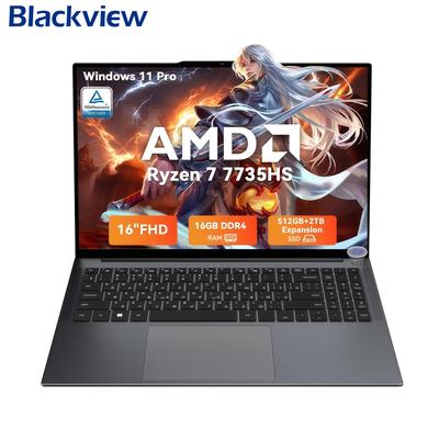 Blackview Ноутбук GamiBook 6 16 дюймов 16 ГБ 512 ГБ AMD Ryzen™ 7 7735HS 8 ядер 16 потоков Windows 11 Pro