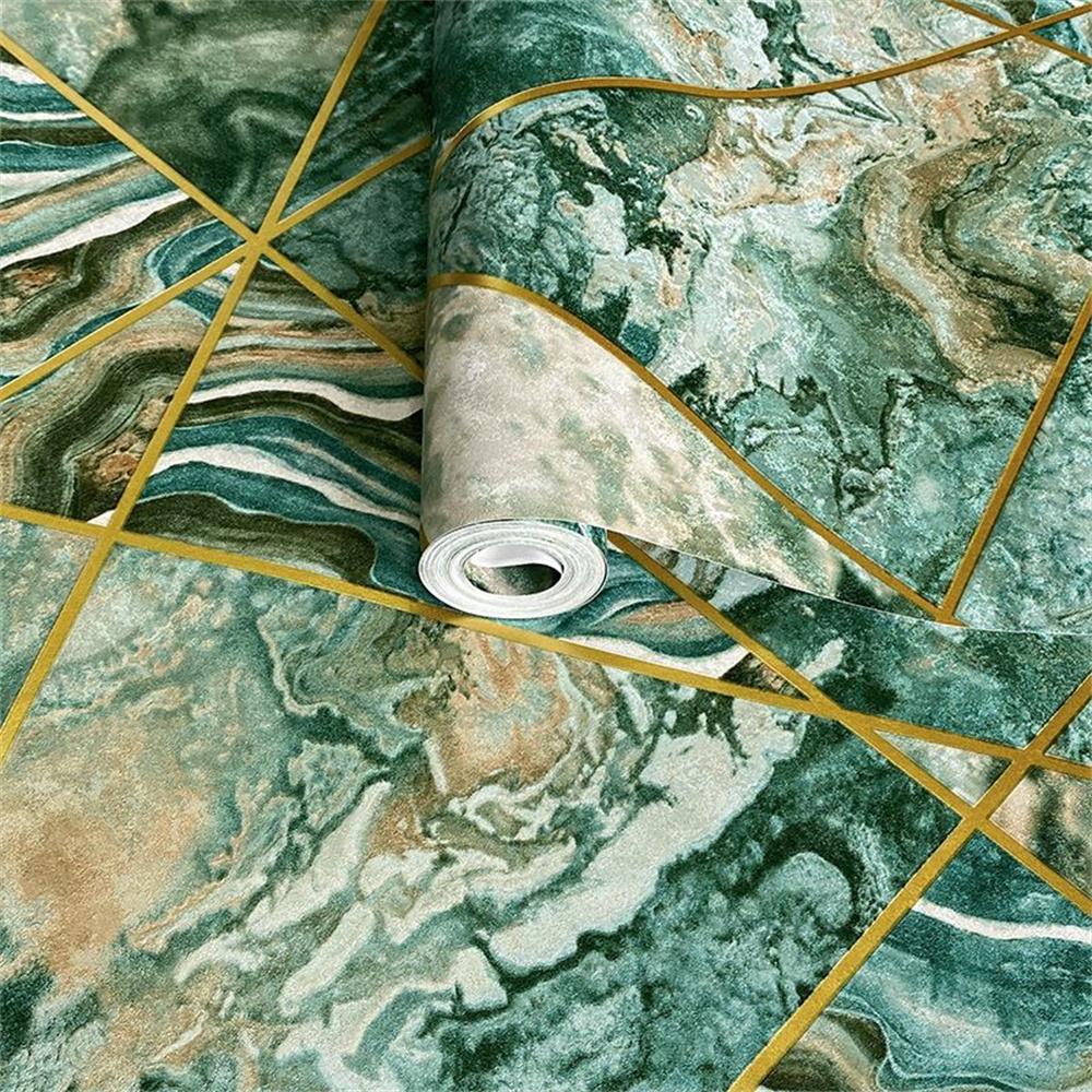 Рулон металлических геометрических обоев под мрамор с 3D-эффектом, современные кварцевые треугольники, ПВХ обои для стен гостиной, спальни