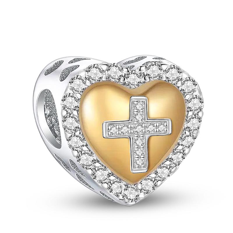 Copper Starry Red Love Heart Sunflower Charms Bead Fit Diy Bracelet Bangle Making Gift Of High Quality Jewelry