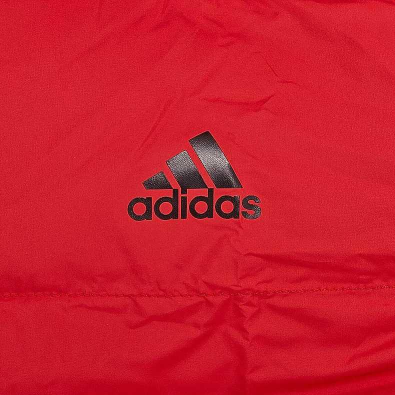 adidas Теплый удобный ветрозащитный пуховик для женщин, верхняя одежда, красный AY4115