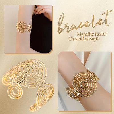 Женский браслет с узором «Спираль» Открывающийся браслет Аксессуары для рук